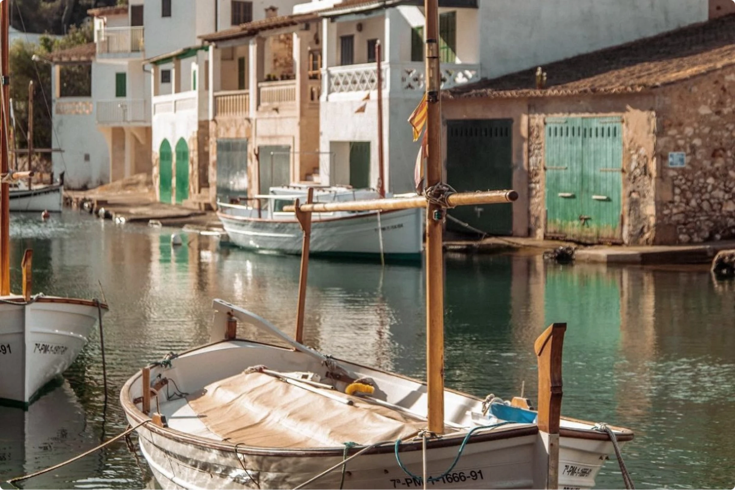 A rowing boat on the water